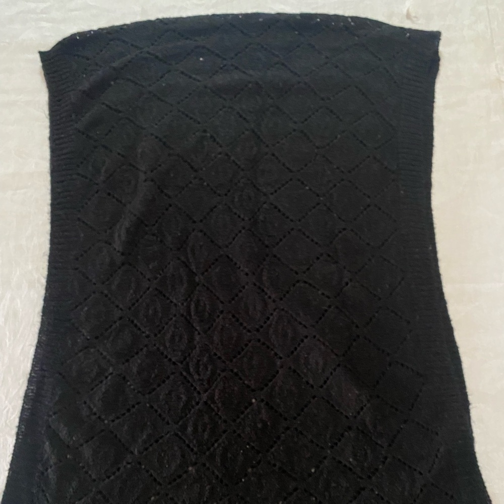 Black knit infinity scarf